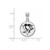 Image of Sterling Silver NHL Pittsburgh Penguins Medium Enamel Disc Pendant by LogoArt