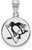Image of Sterling Silver NHL Pittsburgh Penguins Medium Enamel Disc Pendant by LogoArt