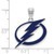 Image of Sterling Silver NHL Tampa Bay Lightning Large Enamel Pendant by LogoArt