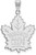 Image of Sterling Silver NHL Toronto Maple Leafs XL Pendant by LogoArt