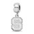 Sterling Silver North Carolina State University Sm Dangle Bead LogoArt SS036NCS