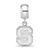 Sterling Silver North Carolina State University Sm Dangle Bead LogoArt SS036NCS