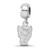 Sterling Silver North Carolina State University Sm Dangle Bead LogoArt SS059NCS