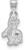 Image of Sterling Silver North Carolina State University Small Pendant LogoArt (SS060NCS)