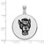 Image of Sterling Silver North Carolina State University XL Enamel Disc LogoArt Pendant