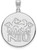 Image of Sterling Silver Northern Illinois University XL Disc Pendant by LogoArt SS037NIU