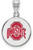Image of Sterling Silver Ohio State University Medium Disc Pendant by LogoArt SS041OSU Image of Sterling Silver Ohio State University Medium Disc Pendant by LogoArt SS041OSU