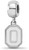 Image of Sterling Silver Ohio State University Small Dangle Bead by LogoArt (SS059OSU)