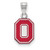 Sterling Silver Ohio State University Small Enamel Pendant by LogoArt (SS055OSU)