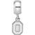Image of Sterling Silver Ohio State University X-Small Dangle Bead Charm LogoArt SS058OSU