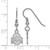 Image of Sterling Silver Ohio State University X-Small Dangle Earrings LogoArt (SS006OSU)