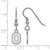 Image of Sterling Silver Ohio State University X-Small Dangle Earrings LogoArt (SS049OSU)