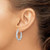 Image of 18mm Sterling Silver Patterned Twist 25mm Hoop Earrings