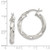 Image of 18mm Sterling Silver Patterned Twist 25mm Hoop Earrings