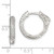 Image of 14.5mm Sterling Silver Pave CZ Safety Lock Huggie Hoop Earrings