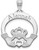 Image of Sterling Silver Personalized Claddagh Pendant - Small XNA987SS