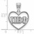 Image of Sterling Silver Pi Beta Phi Heart Pendant by LogoArt (SS008PBP)