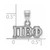 Image of Sterling Silver Pi Beta Phi Small Pendant by LogoArt (SS002PBP)