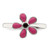 Sterling Silver Pink & Black Enameled Floral Toe Ring