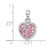 Image of Sterling Silver Pink Crystal Heart Pendant