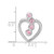 Image of Sterling Silver Pink CZ Heart Pendant QP4525