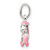 Image of Sterling Silver Pink Enamel Kids Horse Pendant