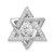 Image of Sterling Silver Platinum-Plated Polished CZ Star Of David Pendant