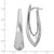 Image of 50mm Sterling Silver Polished & Brushed Oval Hoop Earrings QLE1281