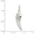 Sterling Silver Polished & Textured Angel Wing Pendant