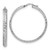 Image of 40.5mm Sterling Silver Polished & Textured Hoop Earrings QLE1164