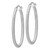 Image of 42mm Sterling Silver Polished & Textured Oval Hinged Hoop Earrings QLE278
