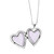 Image of Sterling Silver Polished and Satin Butterfly Heart Locket & Pendant Set 443