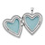 Image of Sterling Silver Polished and Satin Butterfly Heart Locket & Pendant Set 443