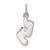 Image of Sterling Silver Polished Baby Feet Pendant