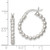 Image of 24mm Sterling Silver Polished Beaded Hoop Earrings QE1970