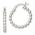Image of 24mm Sterling Silver Polished Beaded Hoop Earrings QE1970