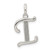 Image of Sterling Silver Polished Glitter Enamel Letter I Pendant Image of Sterling Silver Polished Glitter Enamel Letter I Pendant
