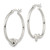 Image of 33.7mm Sterling Silver Polished Heart Knot Hoop Earrings