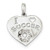 Image of Sterling Silver Polished I Love Soccer Heart Pendant