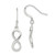 Image of 36mm Sterling Silver Polished Infinity Symbol Shepherd Hook Earrings
