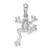 Sterling Silver Polished Jumping Frog Pendant QC9932