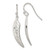 Image of 34.3mm Sterling Silver Polished Leaf Dangle Shepherd Hook Earrings