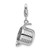 Image of Sterling Silver Polished Measuring Cup w/ Lobster Clasp Charm