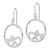 Image of 40mm Sterling Silver Polished Open Hearts Circle Dangle Earrings