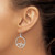 Image of 40mm Sterling Silver Polished Open Hearts Circle Dangle Earrings