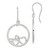Image of 40mm Sterling Silver Polished Open Hearts Circle Dangle Earrings