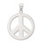 Image of Sterling Silver Polished Peace Pendant QC8674