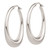 Image of 52mm Sterling Silver Polished Rhodium Plated Hollow Hoop Earrings QE8281