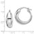 Image of 23mm Sterling Silver Polished Rhodium Plated Hollow Hoop Earrings QE8338