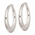 Image of 38mm Sterling Silver Polished Rhodium Plated Hollow Hoop Earrings QE8340